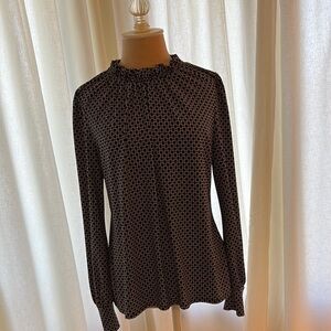 Elegant Black Patterned Women's Top
